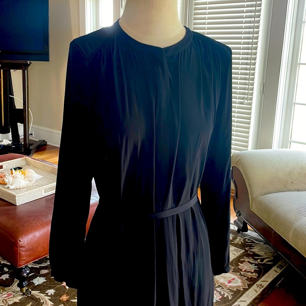 Beautiful black silk shirt dress
